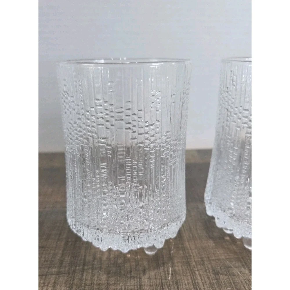 Iittala Ultima Thule Highball Crystal Glasses Finland Set of 2